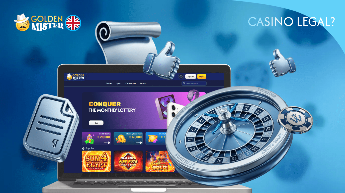 At Golden Mister Casino, everything is legal and safe for placing bets